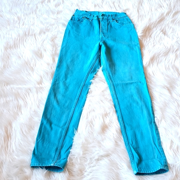 🎊🦋HP🦋🎊VINTAGE LEVI'S 501 BUTTONFLY JEANS - Picture 4 of 6